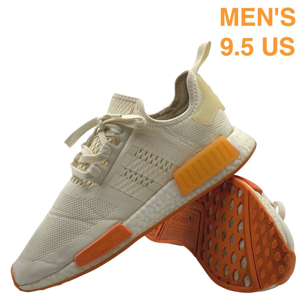 Adidas NMD_R1 Mens Size 9.5 Cream Orange Boost‎ Running Lifestyle Shoes FY5984